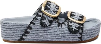 Loeffler Randall Theo double-buckle sandals - Grey