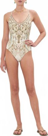 Camilla Scoop Neck One Piece In Ivory Tower Tales