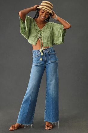 Paige Anessa High-Rise Wide-Leg Crop Jeans