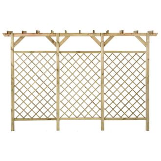 vidaXL Recinzione A Traliccio Con Pergolato 300x50x200cm Legno Di Pino - Vidaxl