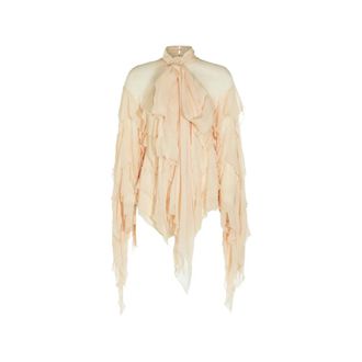 Blumarine Blouses, female, Beige, Size: 2XS Top