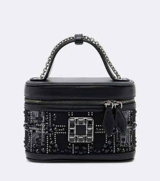 Roger Vivier Tr&egrave;s Vivier Micro crystal-embellished vanity bag