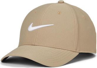 Nike Dri-FIT Club Structured Swoosh Cap Baseball Caps Khaki/White : LG/XL, Polyester/Spandex