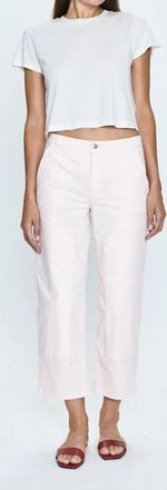 Pistola Denim Ashton Straight Leg Utility Pants In Soft Blush