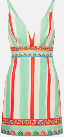 Dolce & Gabbana Abito corto Taormina in misto cotone