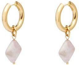 8 by YOOX GOLDEN HOOPS WITH SQUARE PENDANT