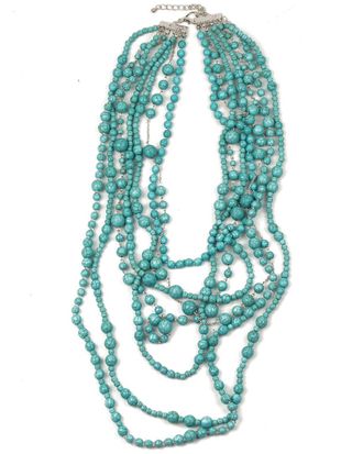 Eyecandy LA Eye Candy La Teal Bead Necklace
