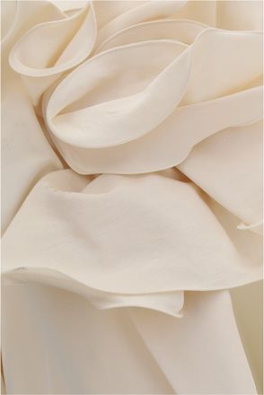 Magda Butrym Womens Blazer Cream Cotton-Silk Blazers Jacket