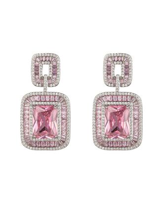 Eyecandy LA CZ Rose Dangle Earrings