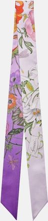 Gucci Sciarpa in twill di seta con stampa floreale