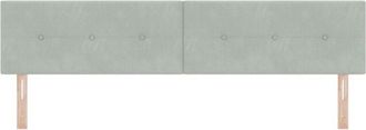 vidaXL Headboard Wall-mounted with Headboard Light grey 200 cm Velvet Vidaxl