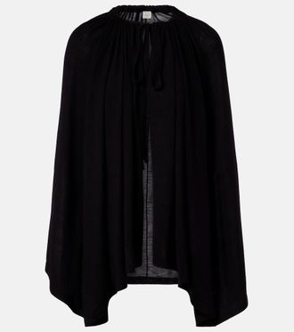 Toteme Wool and silk jersey cape