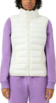 QS by s.Oliver Steppweste QS, Damen, Gr. XXL (44), wei&szlig;, Steppware, Obermaterial: 100% Polyester. Futter: 100% Polyester, unifarben, normal h&uuml;ftbedeckend, Rundhals, 