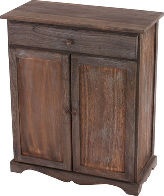 Hhg Hhg - Nunca Usado] C&oacute;moda, 78x66x33cm, Aspecto Shabby, Vintage, Marr&oacute;n