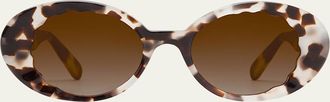 Krewe Alixie Acetate Oval Sunglasses
