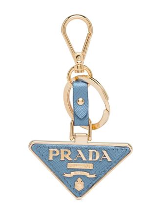 ★PRADA★ PRADA Prada key ring 1PS057 66A F019F Gold/black Metal Triangle Key Ring | PRADA