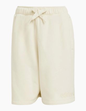 adidas Womens Ess Lin Solid Bermuda Sweat Shorts - Cream - Size: 14/30in