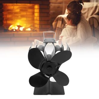 Infinite Ventilador De 4 Aspas Para Estufas De Le&ntilde;a Y Chimeneas Lt375 Negro Di&aacute;metro 152 Mm Arranque Autom&aacute;tico Resistente A La Temperatura