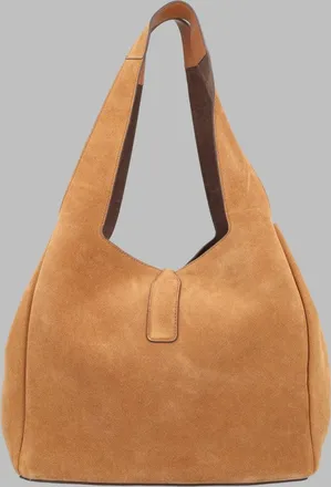 Hogan Womens Leather Shopping Tote Beige Shoulder Bags