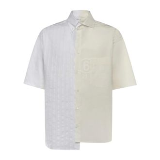 Maison Margiela Short Sleeve Shirts, male, White, Size: L Short Sleeve Shirts