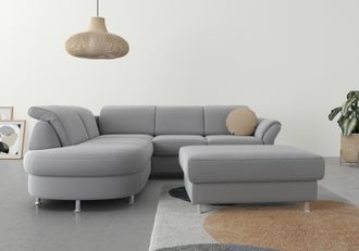 Sit&more Ecksofa »Apulia L-Form« wahlweise Bettfunktion, Bettkasten und Kopf- und Armteilverstellung