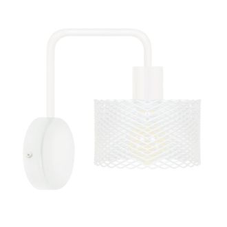 Tosel Aplique de pared metal Alt.22cm blanco ;Pantalla: AMARILLO