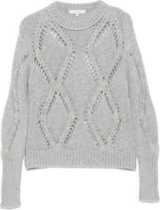 Antonelli Sequin-embellished Diamond-pattern Sweater