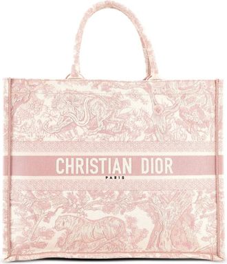 Dior Book Embroidered Canvas Large tote bag - Beige