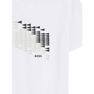 HUGO BOSS Graphic Logo Print T-Shirt - White