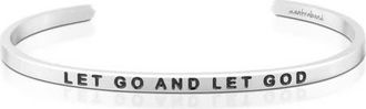 Mantra Let Go And Let God bracelet in Silver at Nordstrom