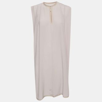 Maison Margiela Maison Martin Margiela Purple Silk Crepe Tunic Mini Shift Dress