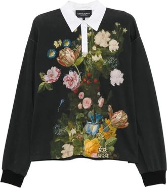 Cynthia Rowley Bedrukt katoenen rugby shirt - Dames - Polos - Veelkleurig - S - Katoen - Tops