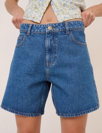 Nobody's Child Mid Wash Denim Bermuda Shorts