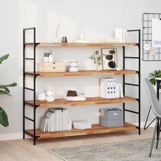 Berkfield Home Floating Shelf 120x40x4 cm Oil Finished Solid Wood Acacia in Brown | Size: 120 x 40 x 4 cm