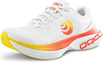 Topo Athletic Mens Specter 2 Comfortable Cushioned Durable 5MM Drop Road Running Shoes, Athletic Shoes for Road Running, White/Sunset, 6 UK