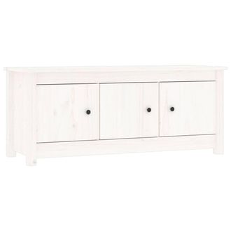 Berkfield Home Shoe Cabinet White 110x38x45.5 cm Solid Wood Pine