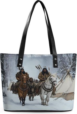 Generic Native A-mericans Chief Tote Bags for Women Cute Shoulder Purses Handbags