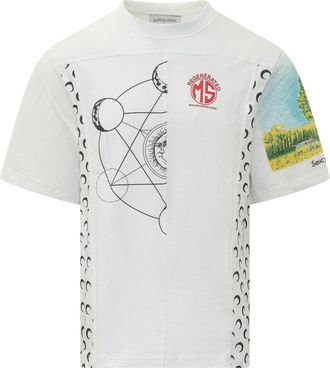 Marine Serre White Graphic Crew Neck T-Shirt