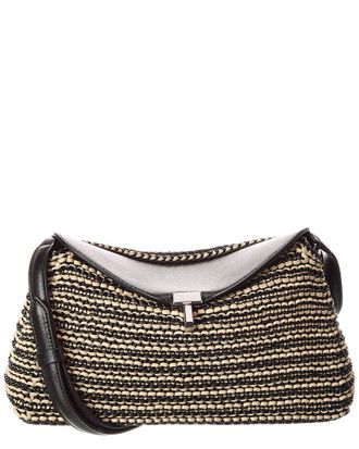 Toteme T-Lock Woven Leather Shoulder Bag