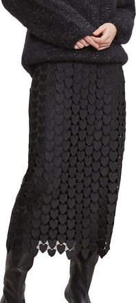 ottod'Ame Midi Skirt With 3D Effect in Black at Nordstrom, Size 42 It