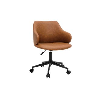 Miliboo Silla De Escritorio Moderno En Tejido Marr&oacute;n Hemmy