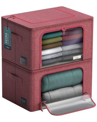 Sorbus Jumbo Storage Bins With Metal Frame