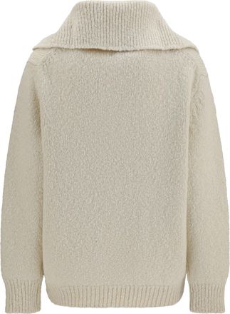 Malo Sailor Collar Cashmere-Wool Blend Sweater - Beige