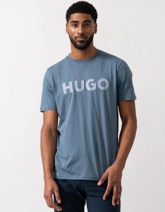 HUGO BOSS Mens HUGO Mens Dulivio T-Shirt - Open Blue 496 - Size: 40