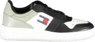 Tommy Hilfiger Zwarte Lace-Up Sports Sneaker - Heren - Sneakers - Veelkleurig - 44 EU - Leer - Schoenen