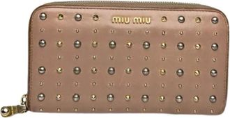 Miu Miu Pre-owned Wallets, female, Pink, Size: ONE SIZE Pre-owned Leather Wallet