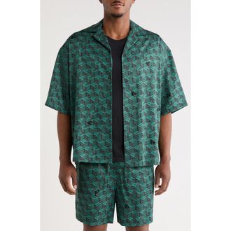 Purple Resort Camp Shirt in Green at Nordstrom, Size Xx-Large