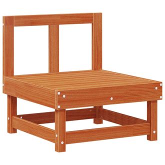 vidaXL Sof&aacute; Medio De Jard&iacute;n Pino Macizo Marr&oacute;n Cera 61 X 60,5 X 62 Cm Vidaxl