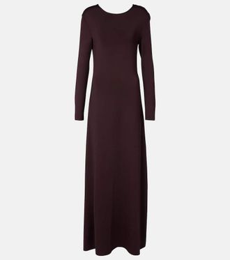 Bottega Veneta Open-back compact knit maxi dress