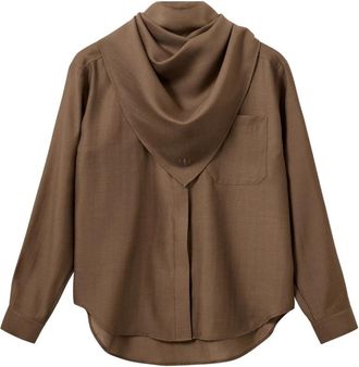 The Garment Shirt - Dames - Overhemden - Bruin - M - Wol - Overhemden